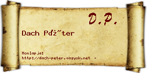 Dach Péter névjegykártya